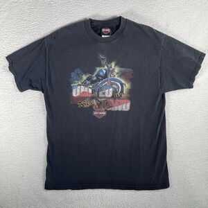 Vintage Harley Davidson Shirt Mens Large United We Kick Stand USA Made Waco TX